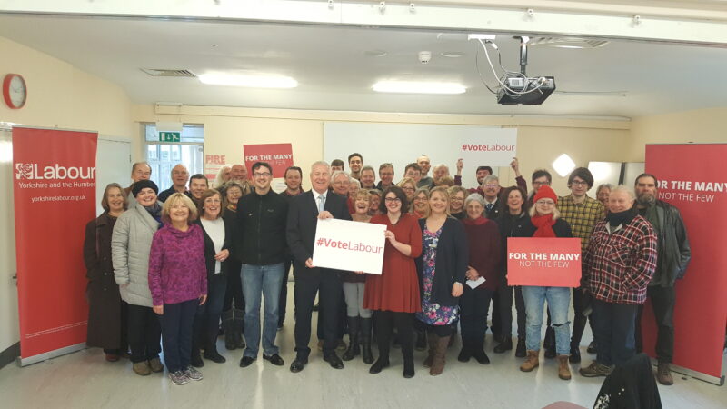 Anna with Ian Lavery MP and attendees at the launch event