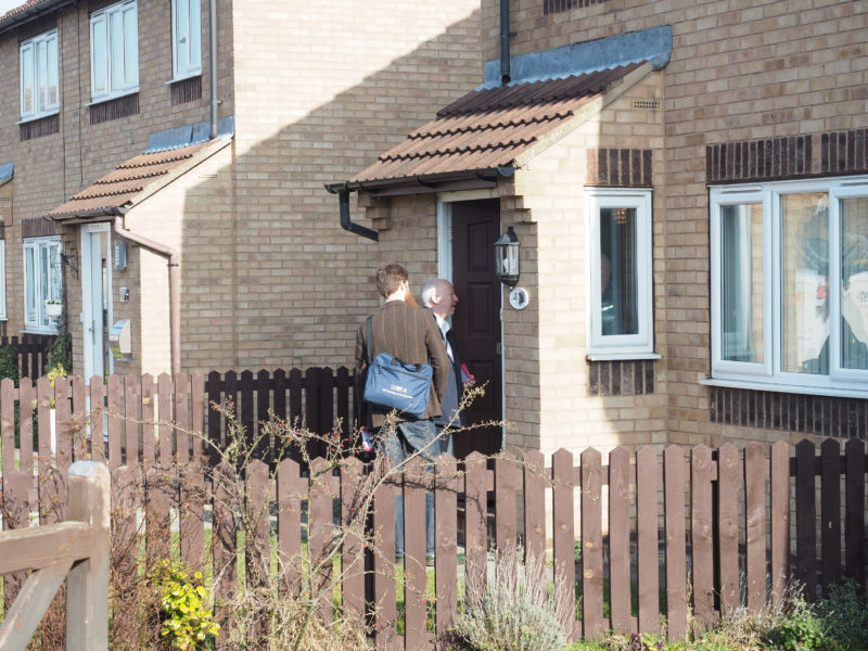 Shadow Transport Minister Andy McDonald and Heworth candidate Bob Webb have another important conversation with a local resident on the doorstep