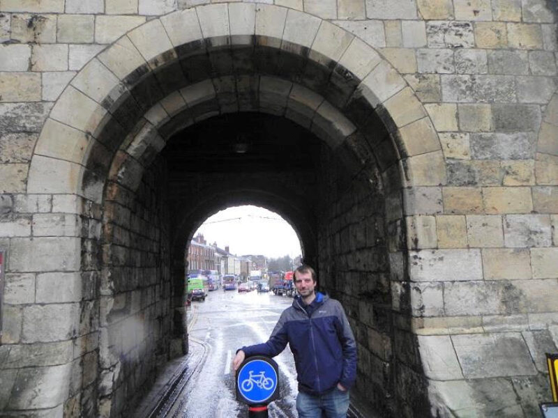 Councillor Crawshaw at Micklegate Bar